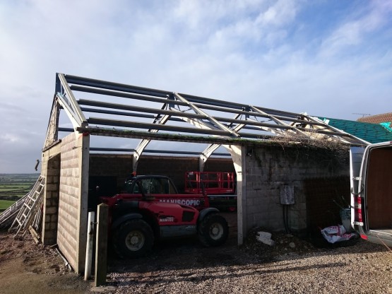 Concrete Portal Frame With New Steel Frame Added 3